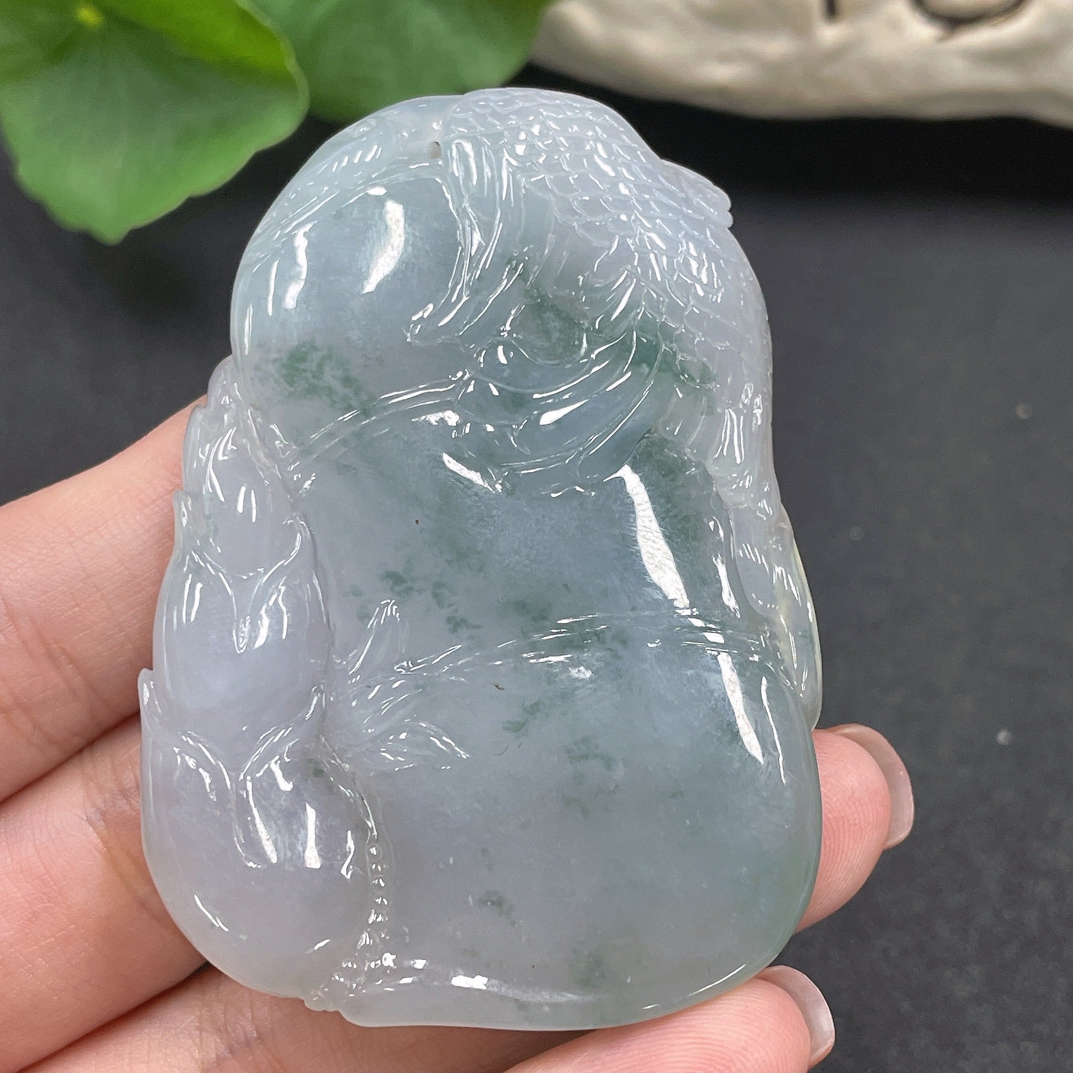 JadeiteBamboo Pendant