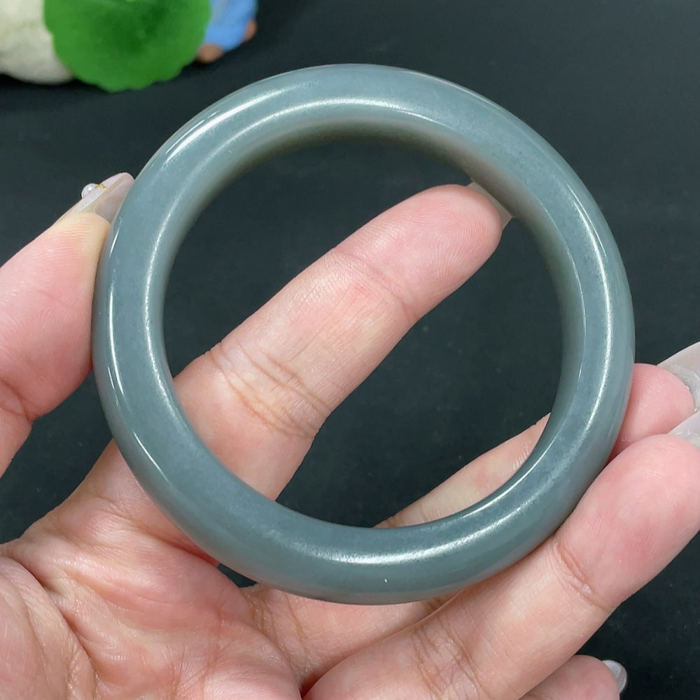Hetian Jade Round Bracelet Size 57.4 Total Weight Approx.60g