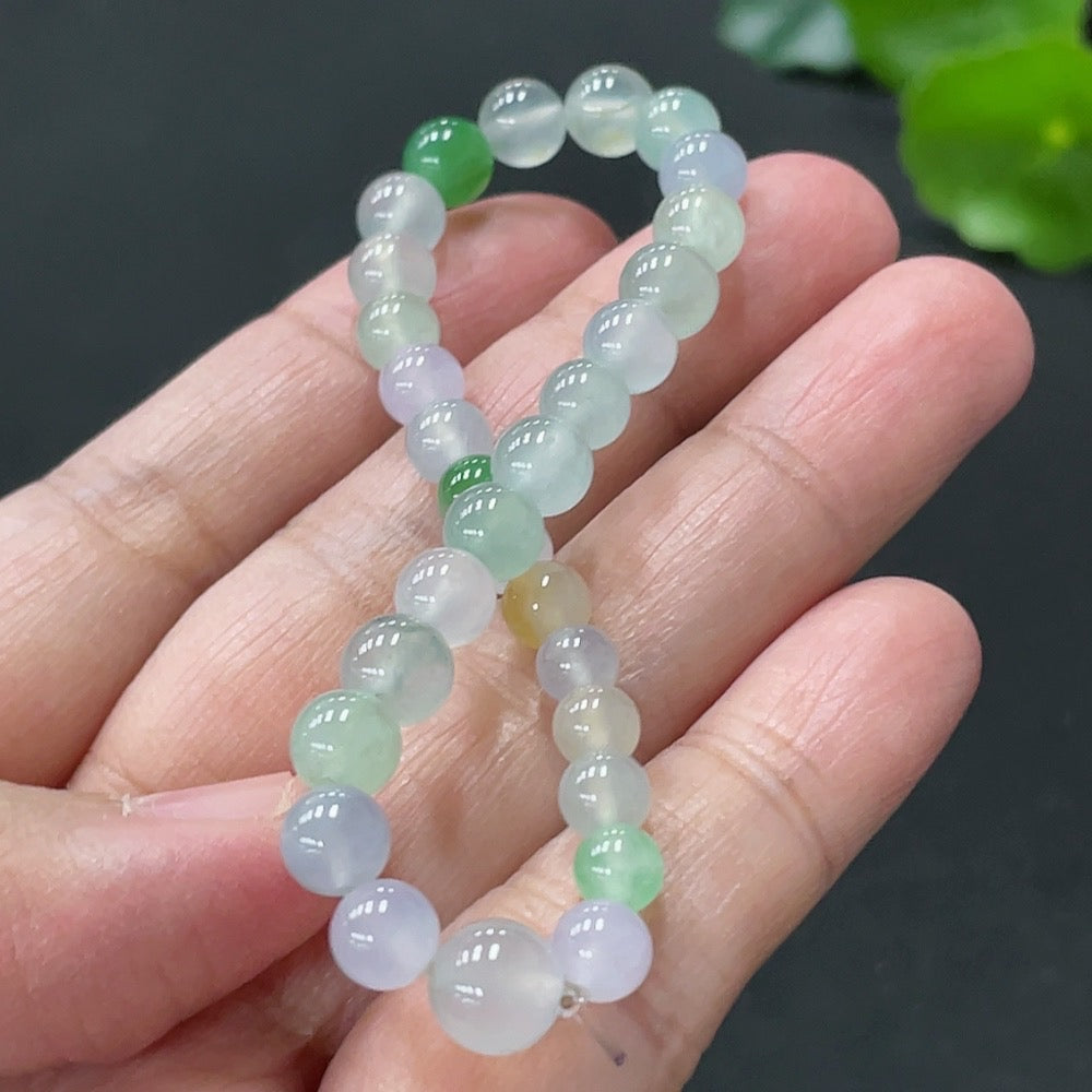 Jadeite Bracelet Largest Bead Approx. 7.4mm Total Weight Approx. 10.89g