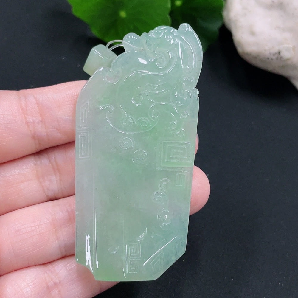 Antique-style Jadeite Pendant, Total Weight Approx. 27g