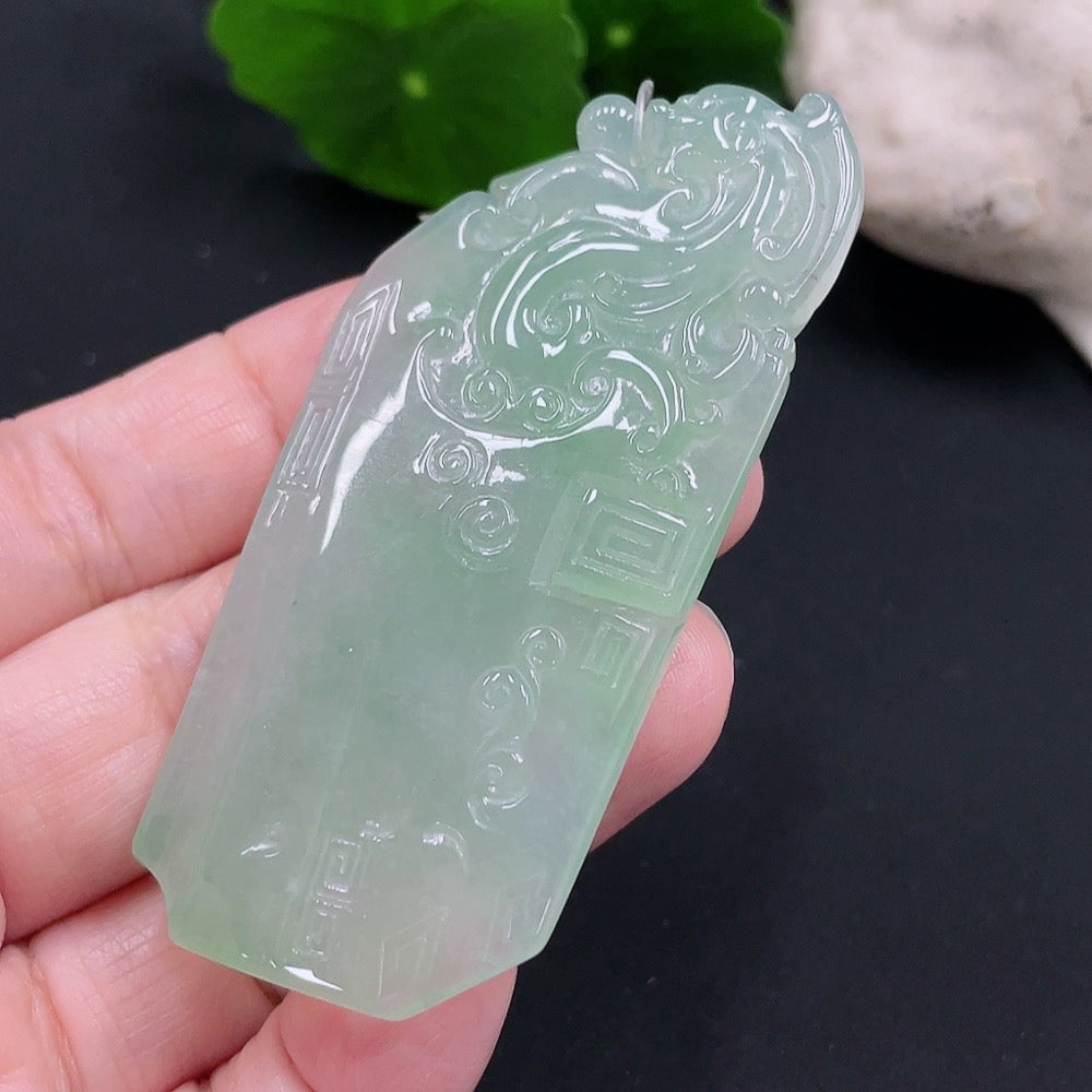 Antique-style Jadeite Pendant, Total Weight Approx. 27g
