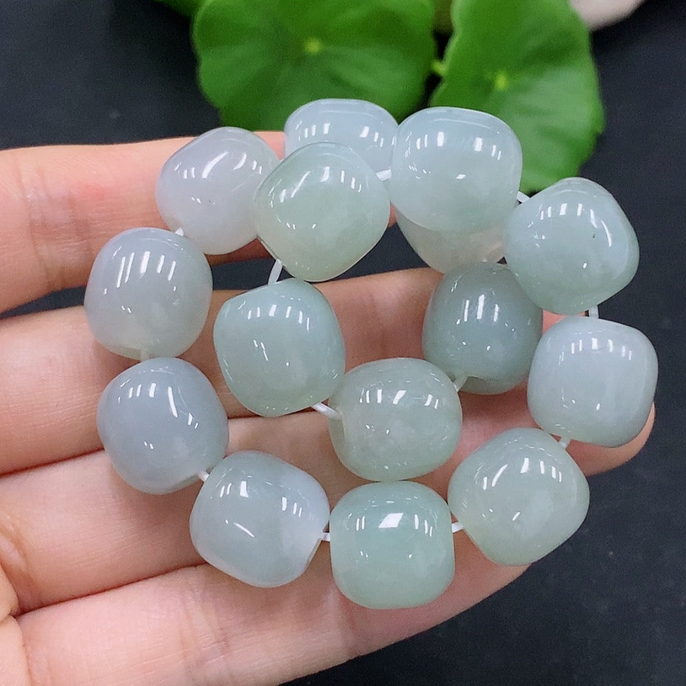 Jadeite Bracelet 12.3mm Approx. Total Weight About 61.83g