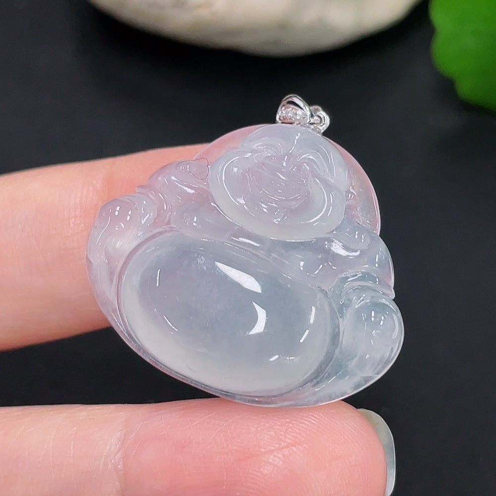 Jadeite Buddha Pendant 18K Gold Total Weight Approx. 6.6g (Non-Diamond)