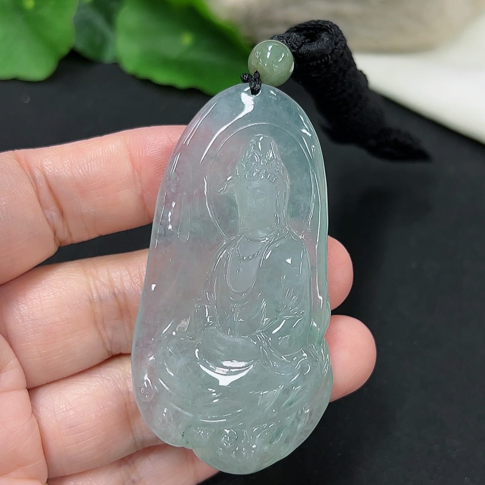 Jadeite Guanyin Pendant