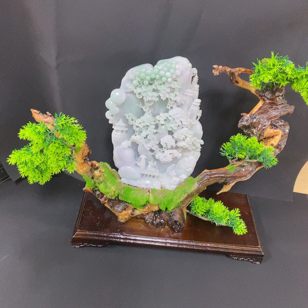 Jadeite landscape ornament