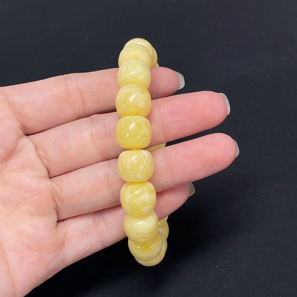 Amber Beeswax Bracelet Partially Visible Repairs
