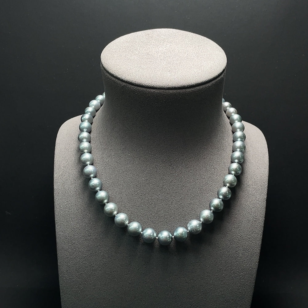 Seawater Pearl Necklace Non-Gold Total Weight Approx. 61.7g Size 8.6-10.8mm