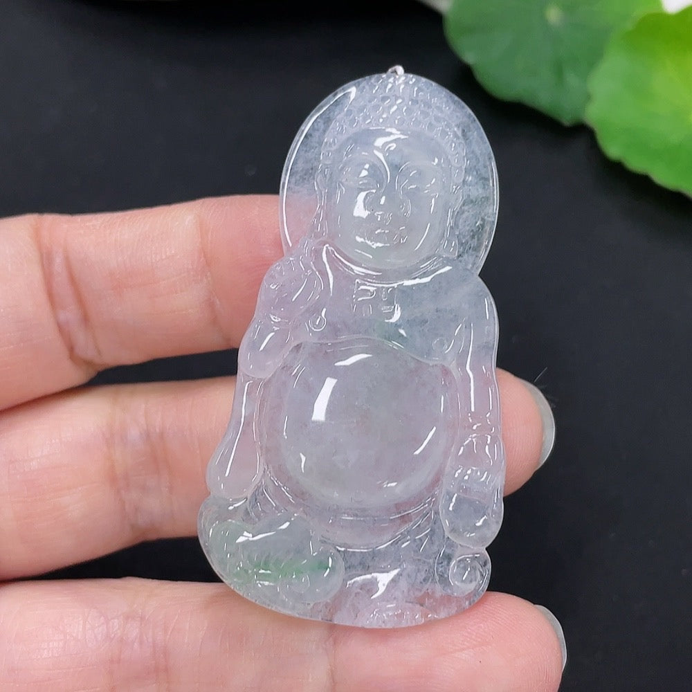 Jadeite Buddha Pendant, Total Weight Approx. 14.4g
