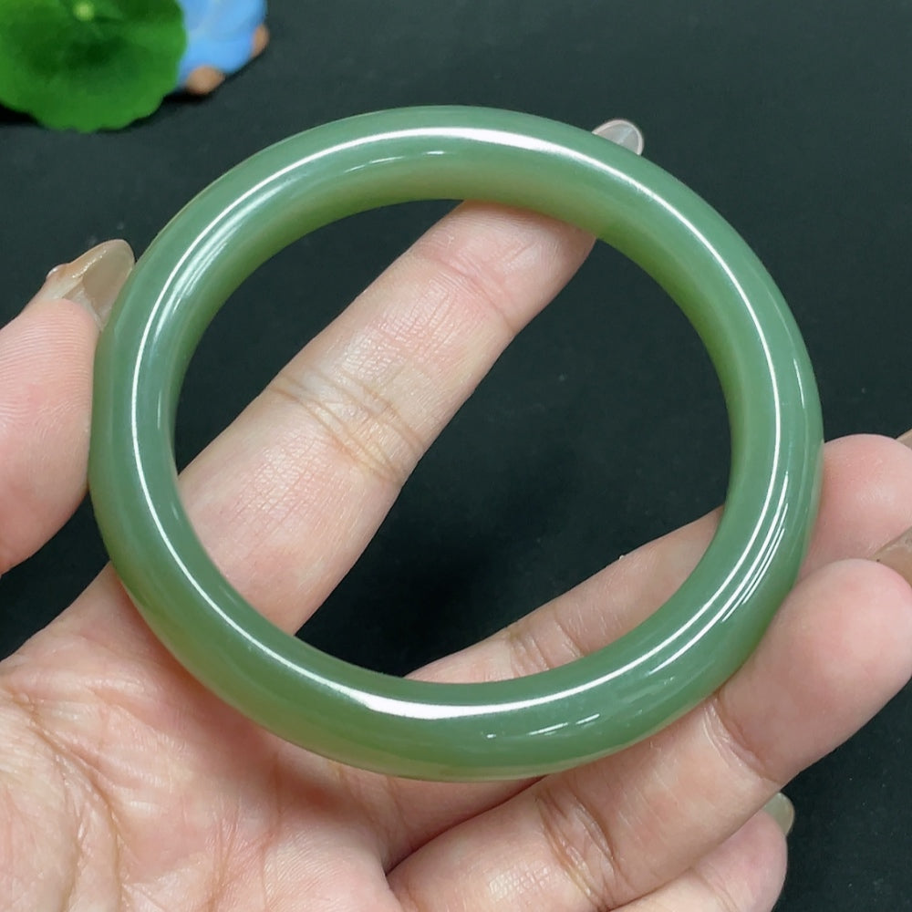 Hetian Jade Round Bracelet Size 59.9 Total Weight Approx. 55.4g