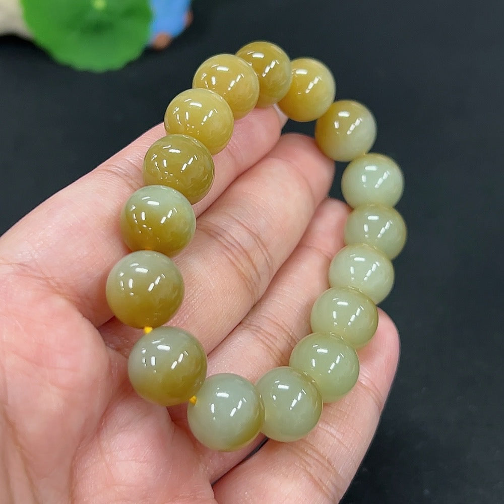 Hetian Jade Bracelet, approx. 11.7mm, total weight approx. 42.1g