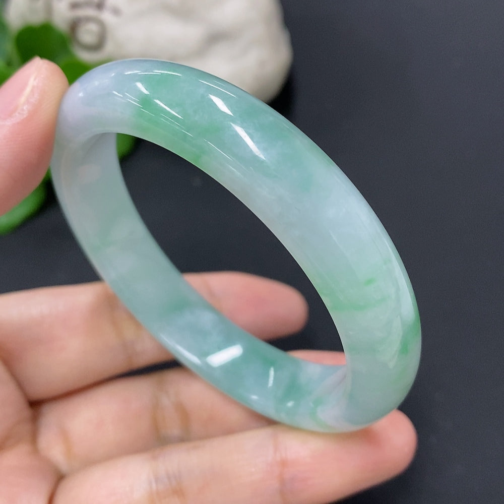 Jadeite Round Bracelet Size 54 Total Weight Approx. 50.7g