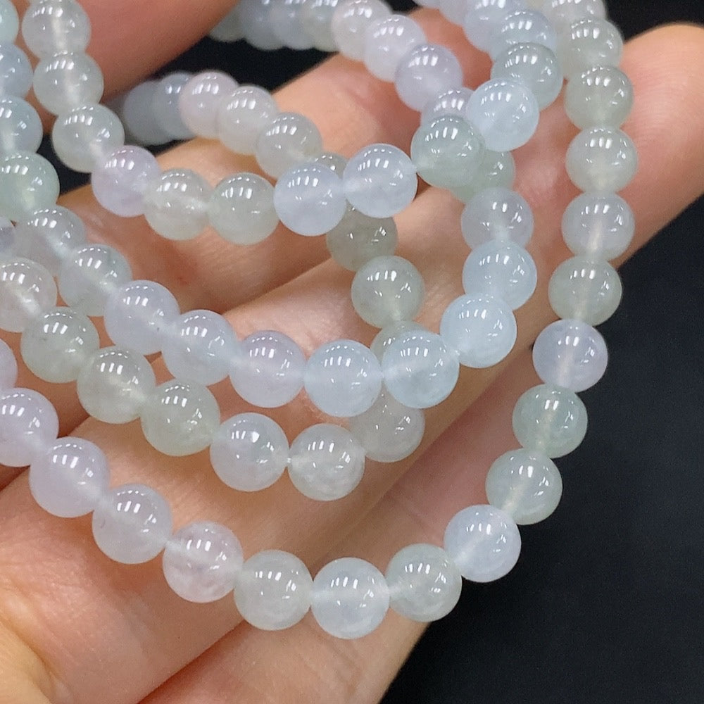 Jadeite Bead Necklace Approx. 4.8mm Total Weight Approx. 27.01g Non-Gold