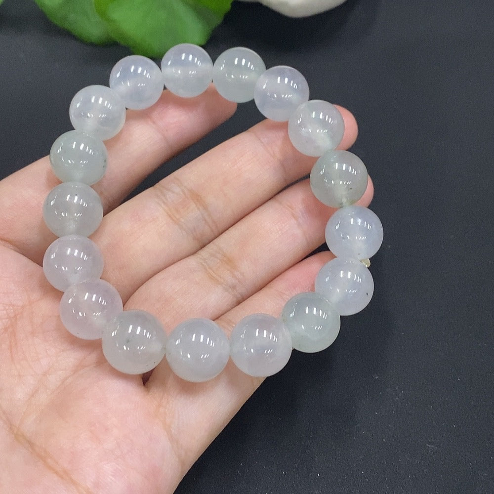Jadeite Beaded Necklace Approx. 11.8mm Total Weight 50.268g