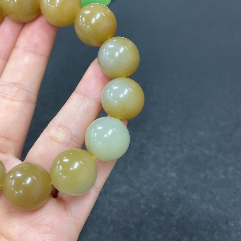 Hetian Jade Bracelet, Approx. 15.9mm, Total Weight Approx. 89.6g