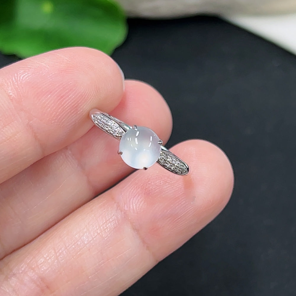 Jadeite Ring18K Gold (with Diamond Accents)