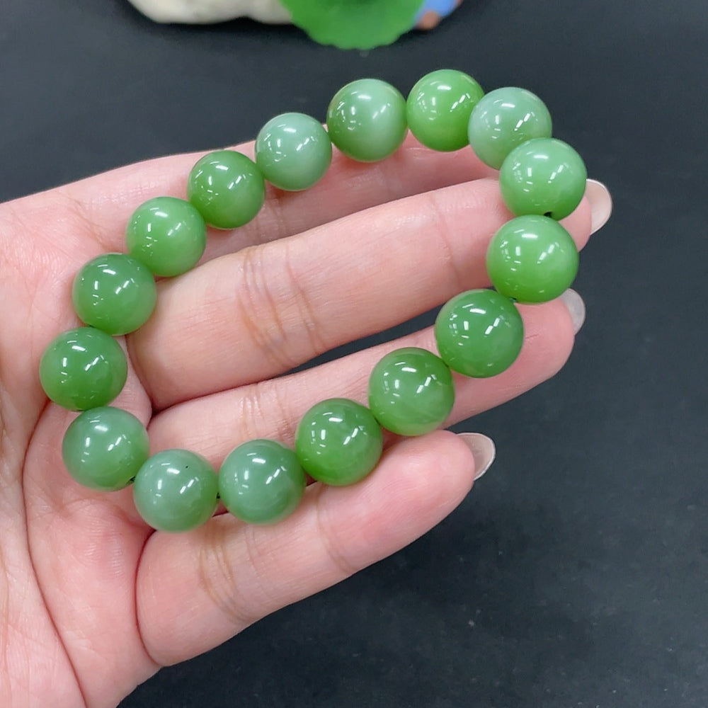 Hetian Jade Bracelet, Approx. 12.4mm, Total Weight Approx. 43.8g