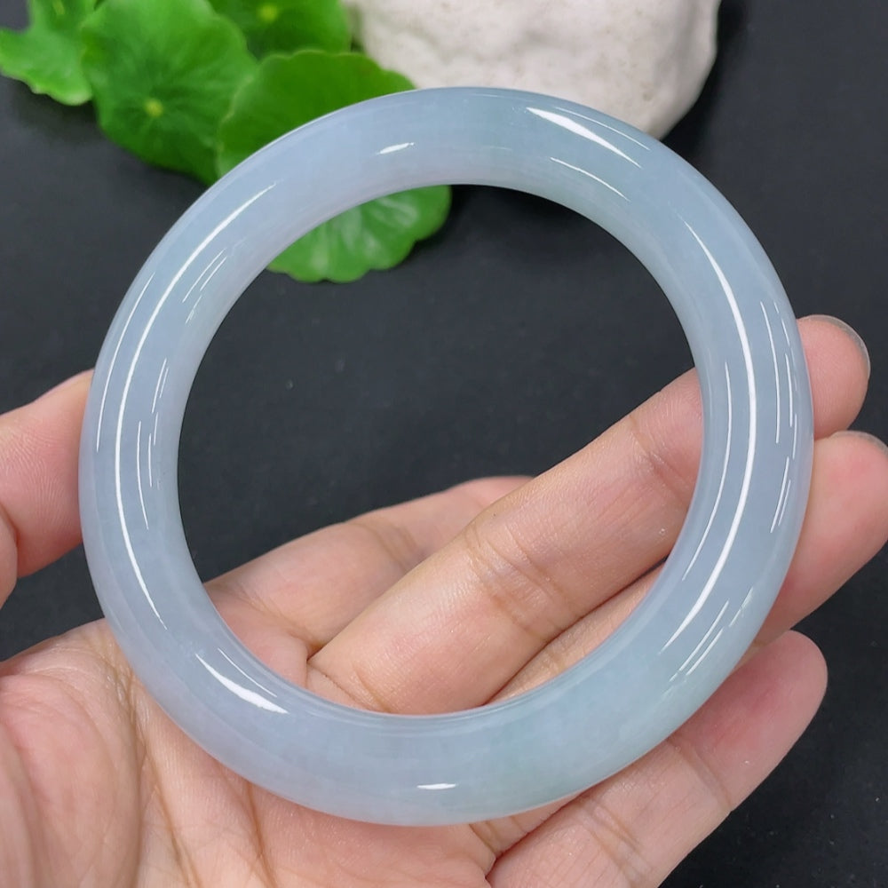 Jadeite Round Bangle Total Weight Approx. 54.45g Size 55.7