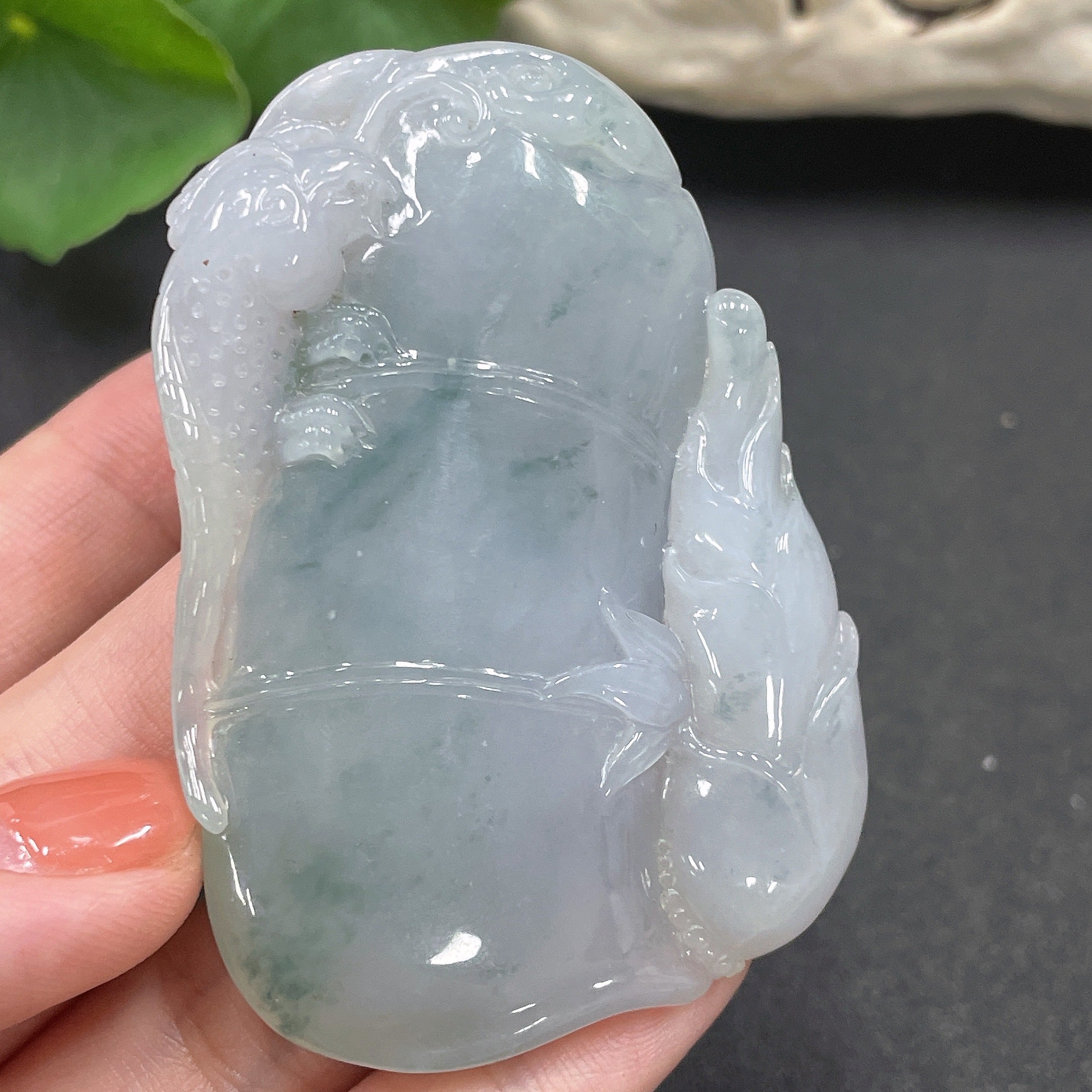 JadeiteBamboo Pendant