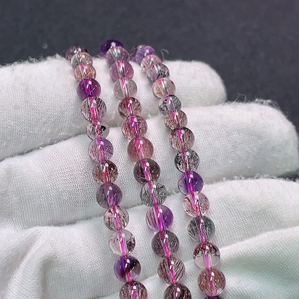 Crystal Bead Strand Total Weight Approx. 22.43g Size 5.8mm