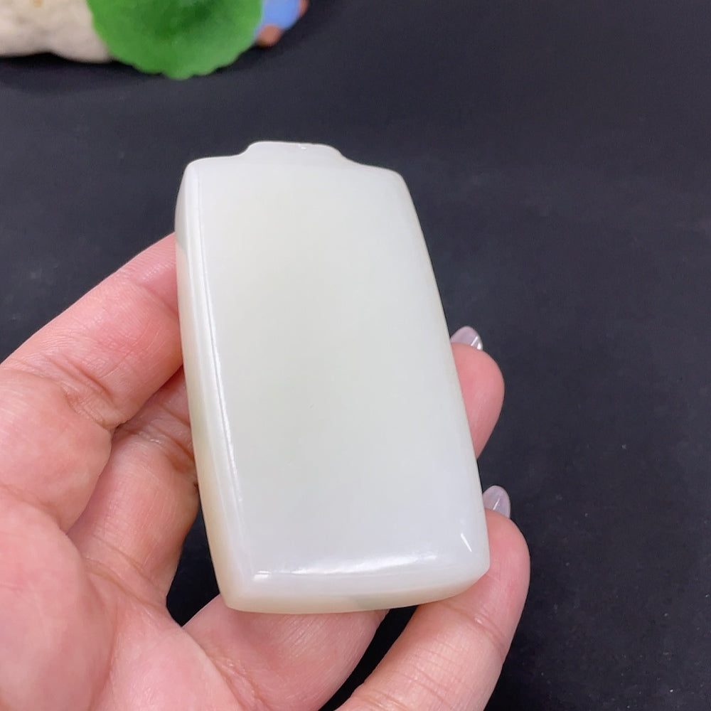 Hetian Jade Pendant Plain Pendant Total Weight Approx. 81.6g
