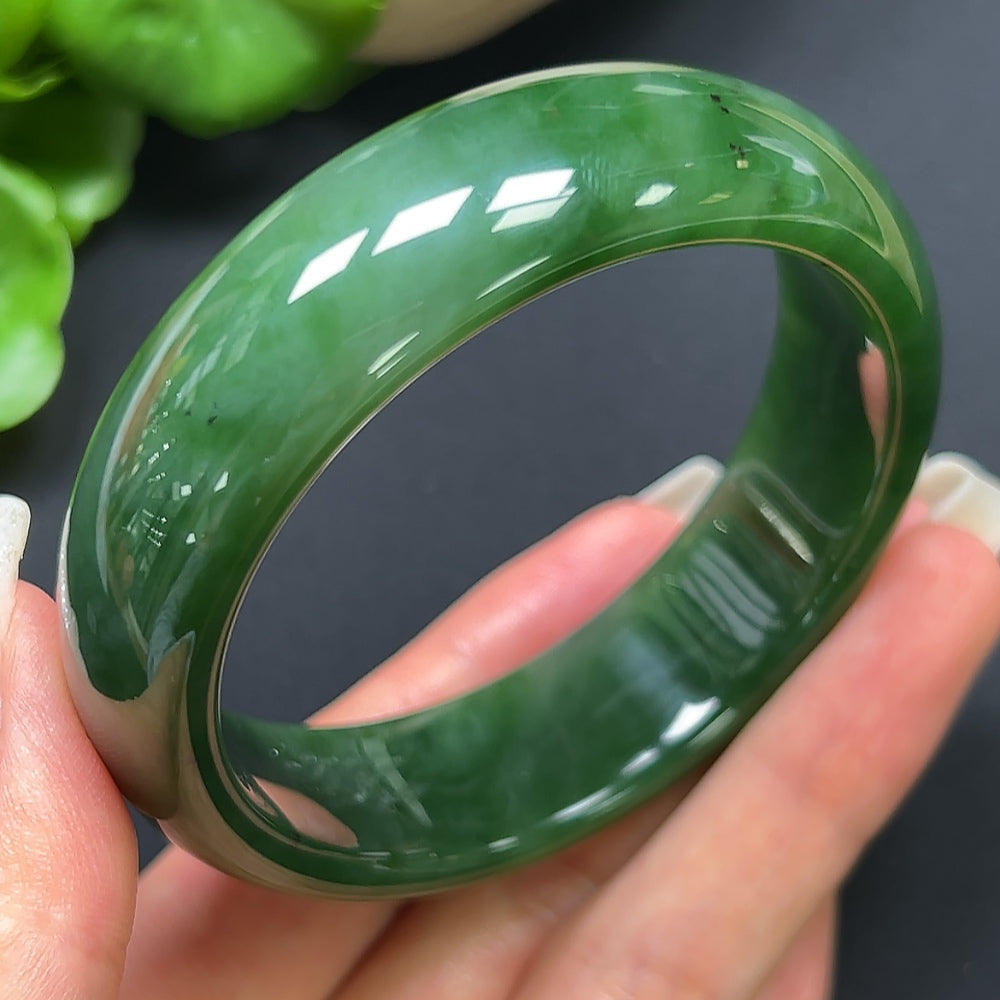 Hetian Jade Round Bangle