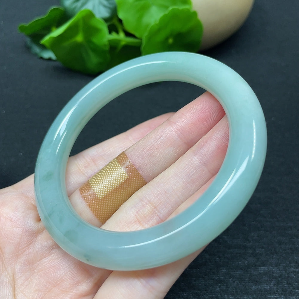 Jadeite Round Bangle Total Weight Approx. 51.70g Size 56