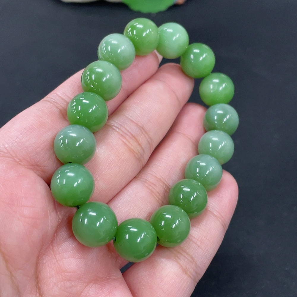 Hetian Jade Bracelet, Approx. 12.4mm, Total Weight Approx. 43.8g