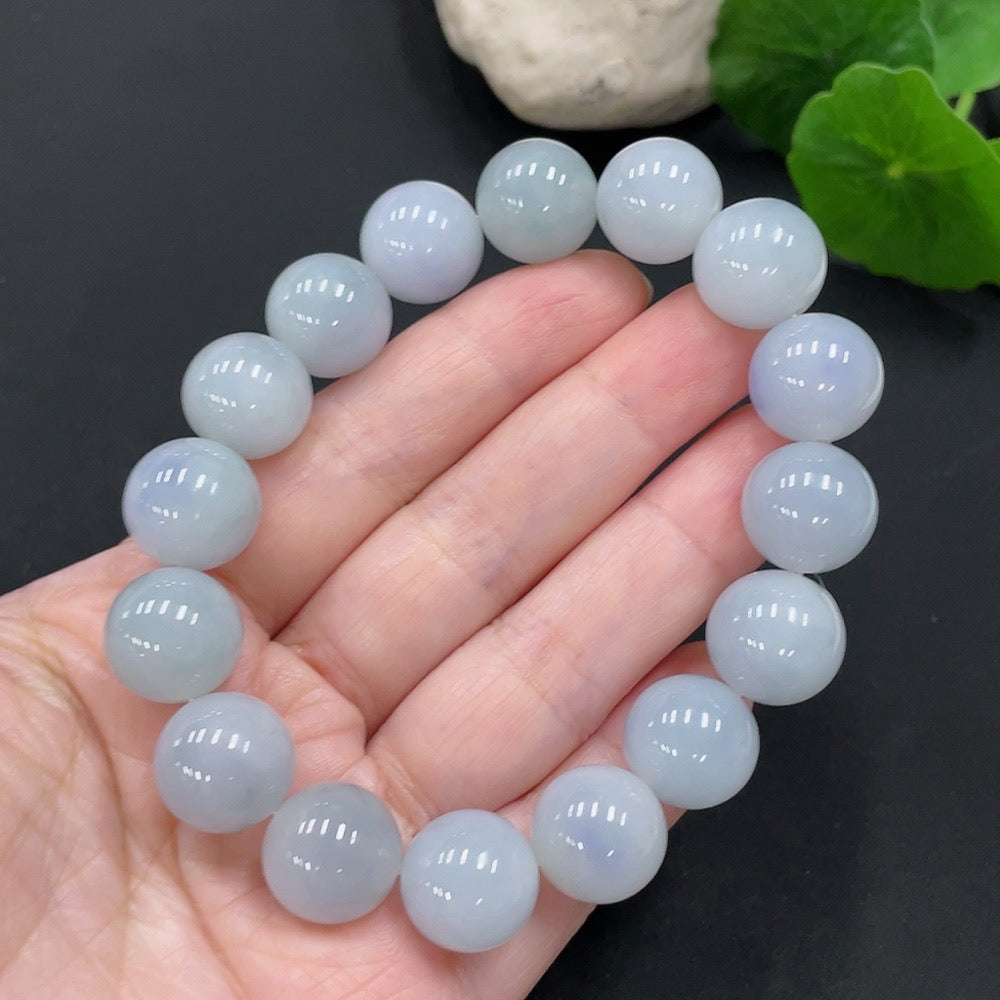 Jadeite Beaded Necklace Approx. 13.5mm Total Weight Approx. 70g
