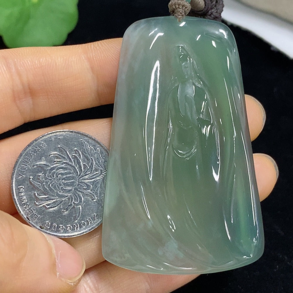 Jadeite Guanyin Pendant