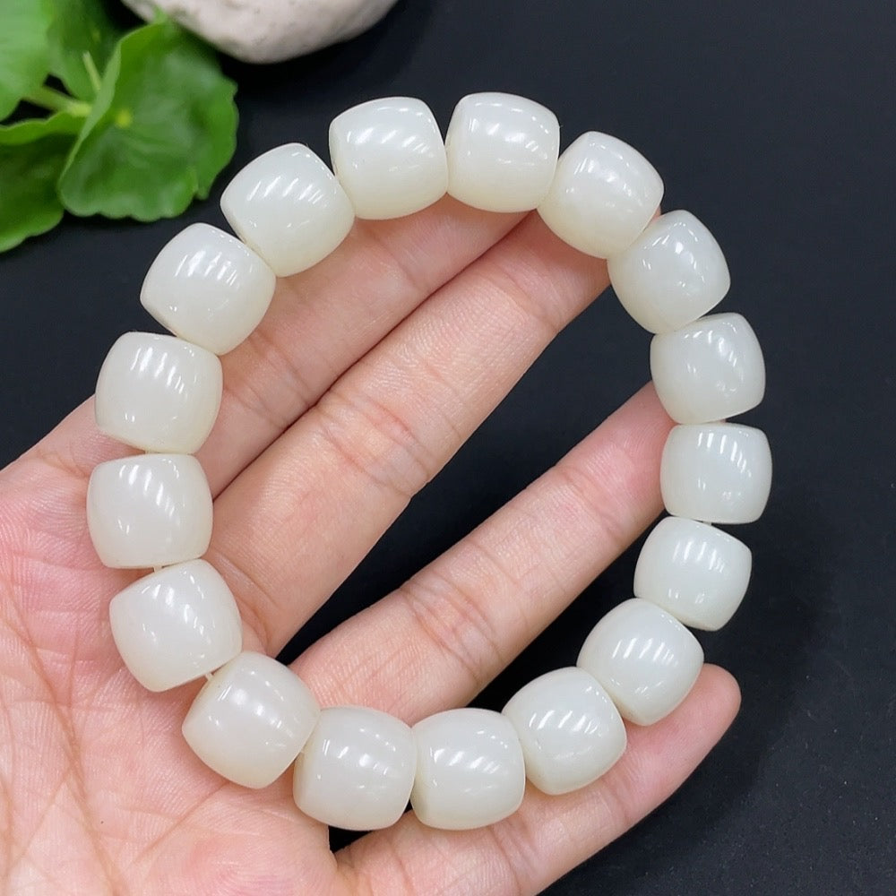 Hetian Jade Bracelet, Approx. 13.1mm, Total Weight Approx. 63g