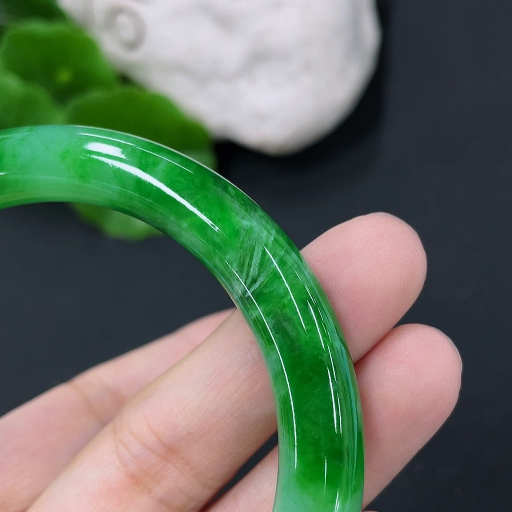Jadeite Round Bangle Size 56.5mm Total Weight Approx. 45.82g [Total Value: $11,458 USD]