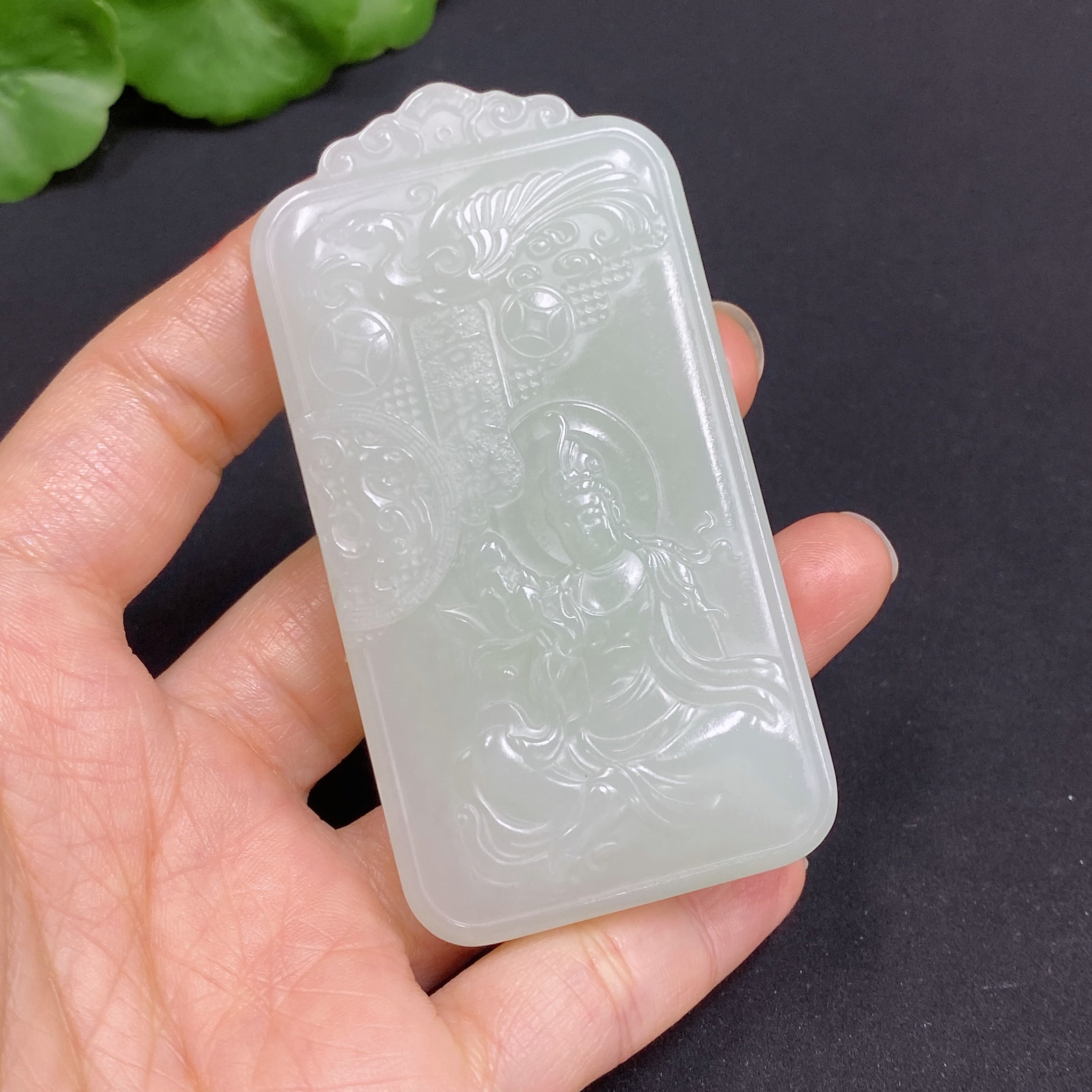 Hetian Jade Pendant Guanyin Total Weight About 67.5g
