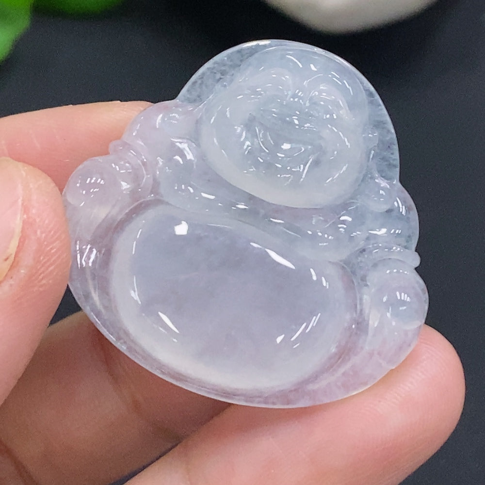 Jadeite Pendant Buddha, Total Weight Approx. 9.3g