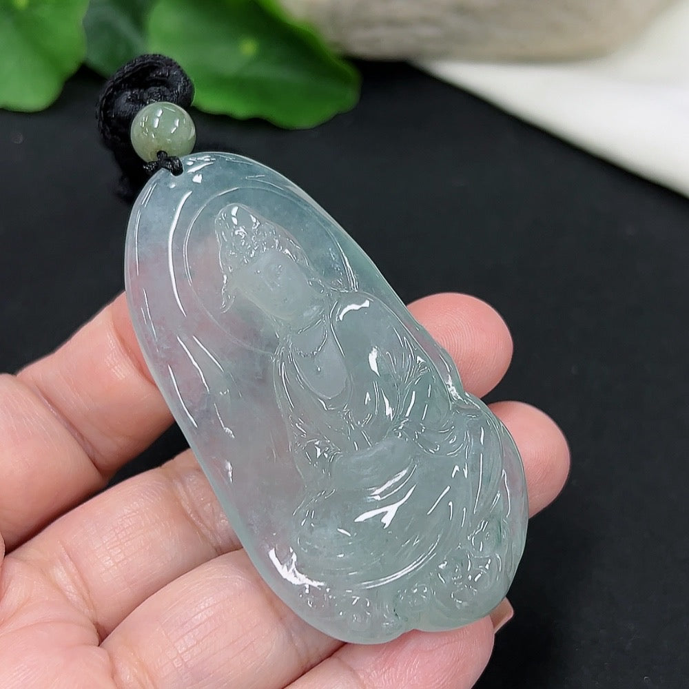 Jadeite Guanyin Pendant