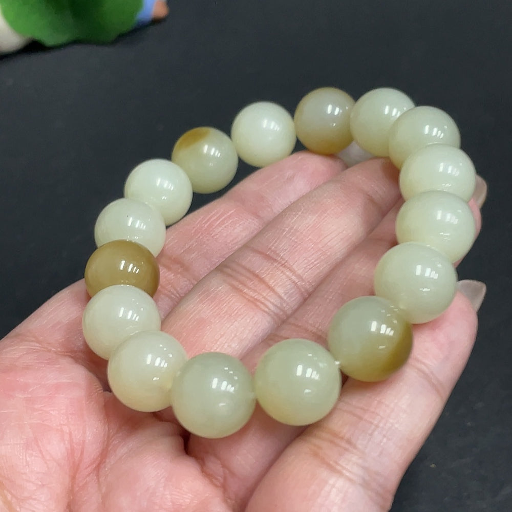Hetian Jade Bracelet Size 11.8 mm Approx. Total Weight 44.3g