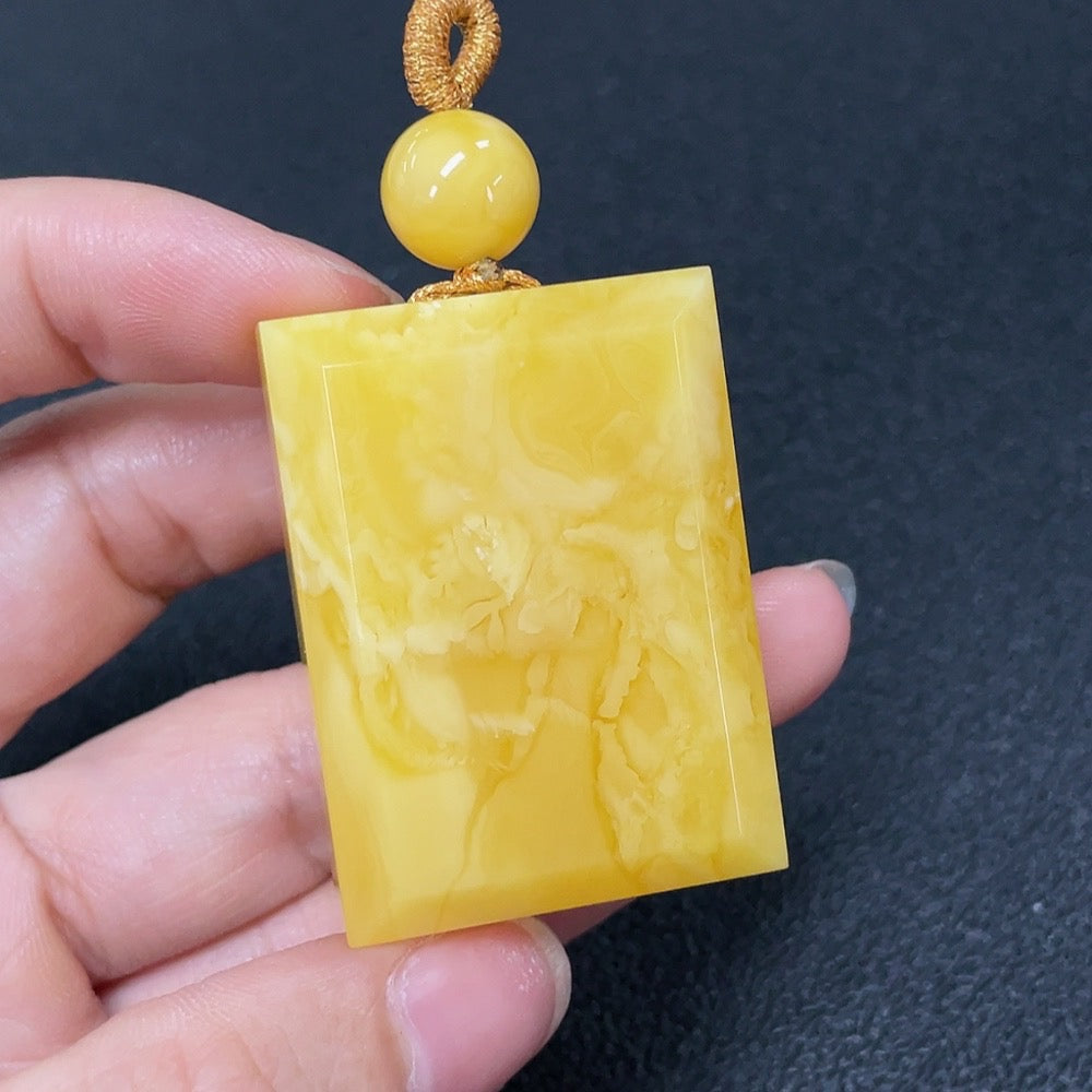 Amber Beeswax Pendant