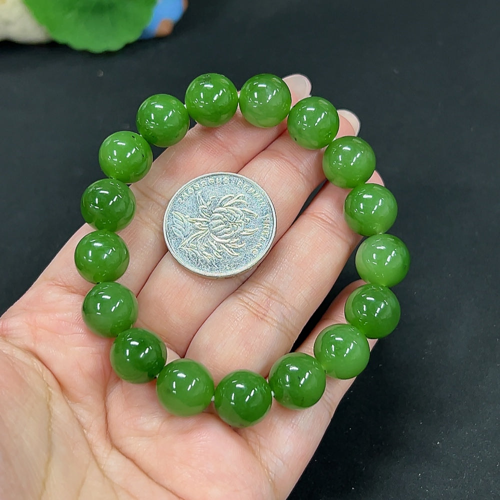 Hetian Jade Bracelet, Approx. 11.5mm, Total Weight Approx. 44.1g