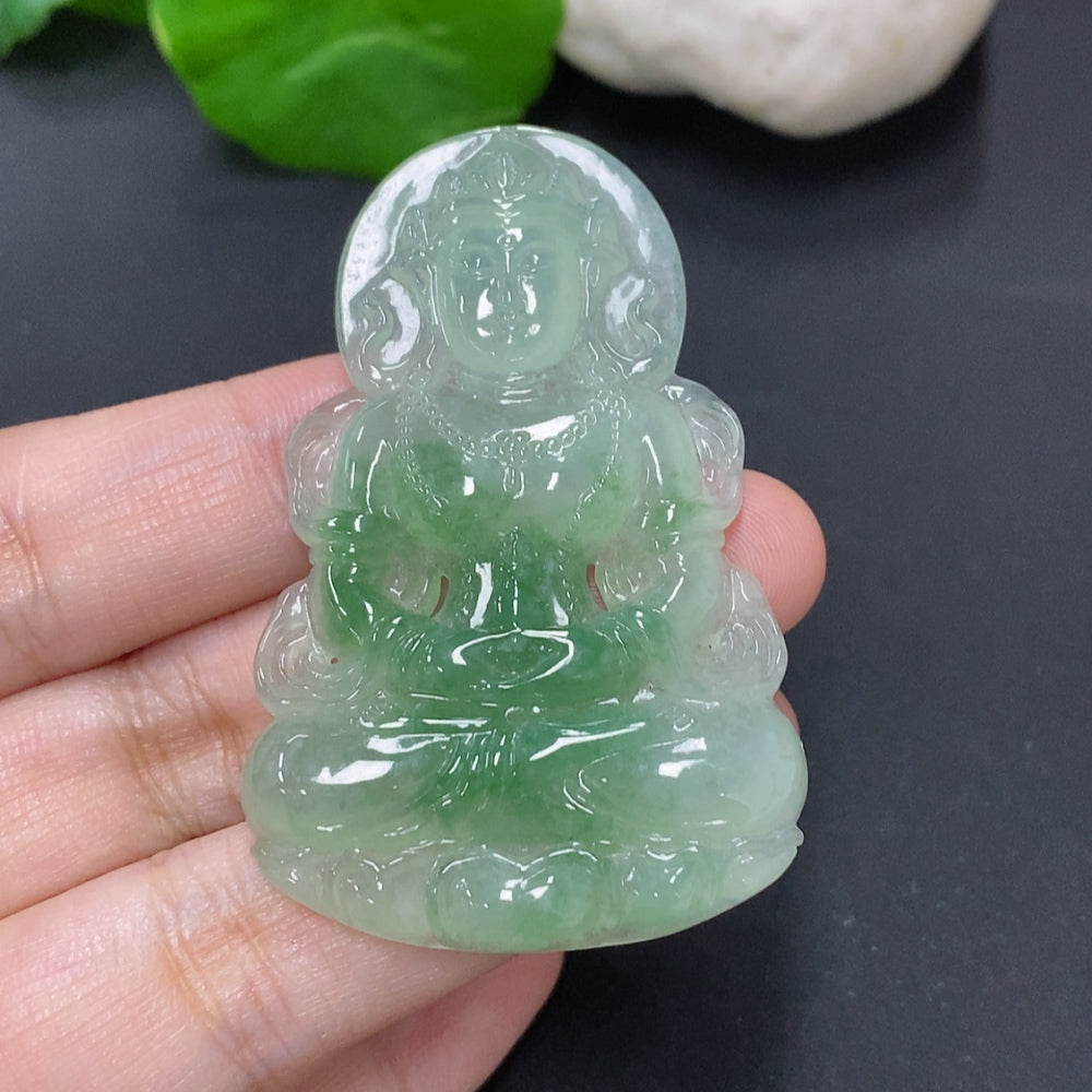 Jadeite Guanyin Pendant