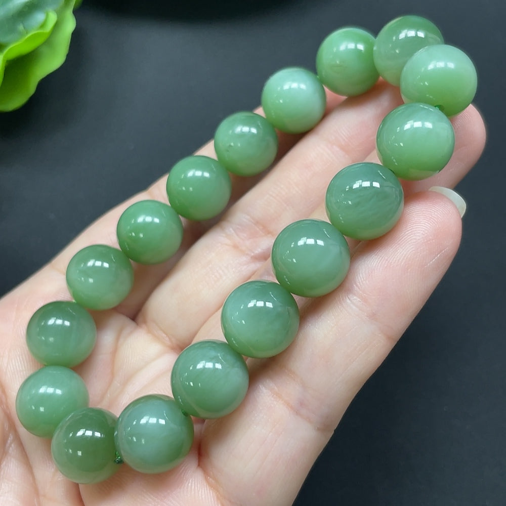 Green Hetian Jade Bracelet