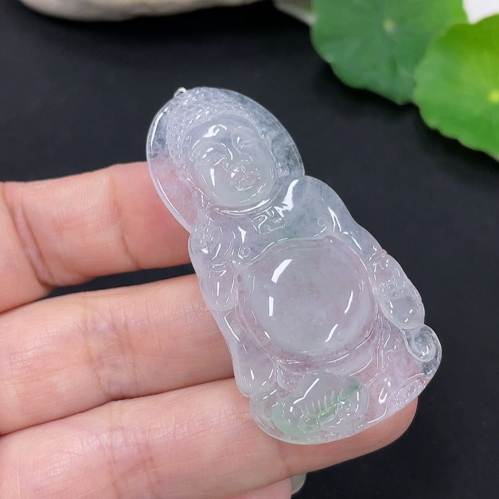 Jadeite Buddha Pendant, Total Weight Approx. 14.4g