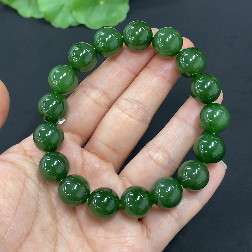 Hetian Jade Jasper Bracelet approx.11.7mm total weight approx.45.1g