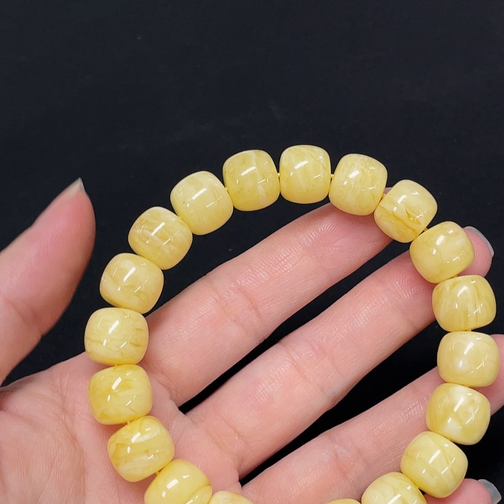 Amber Beeswax Bracelet Partially Visible Repairs