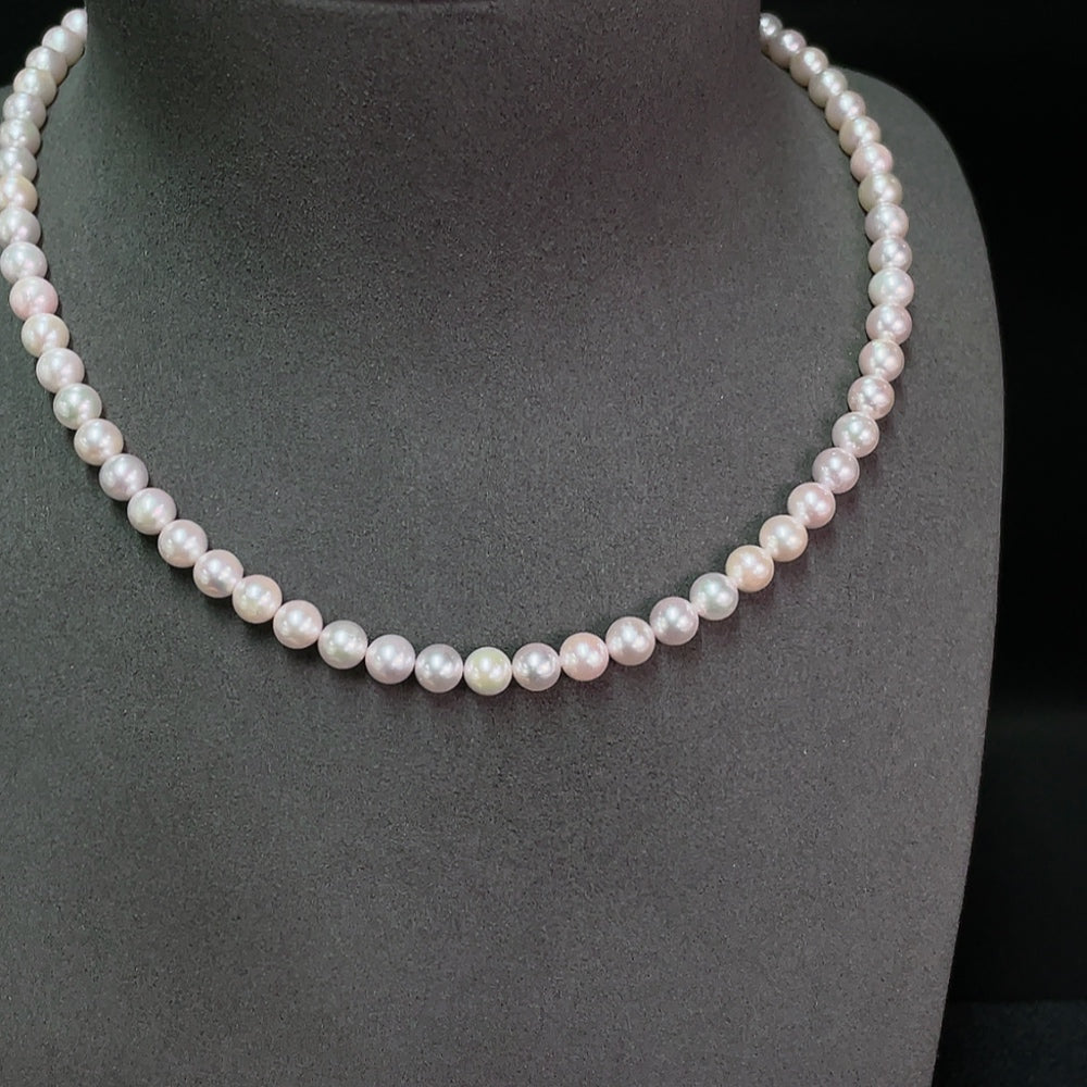 Seawater Pearl Necklace Non-Gold Color Origin Undetermined Total Weight Approximately 24.11g Size About 6.3mm