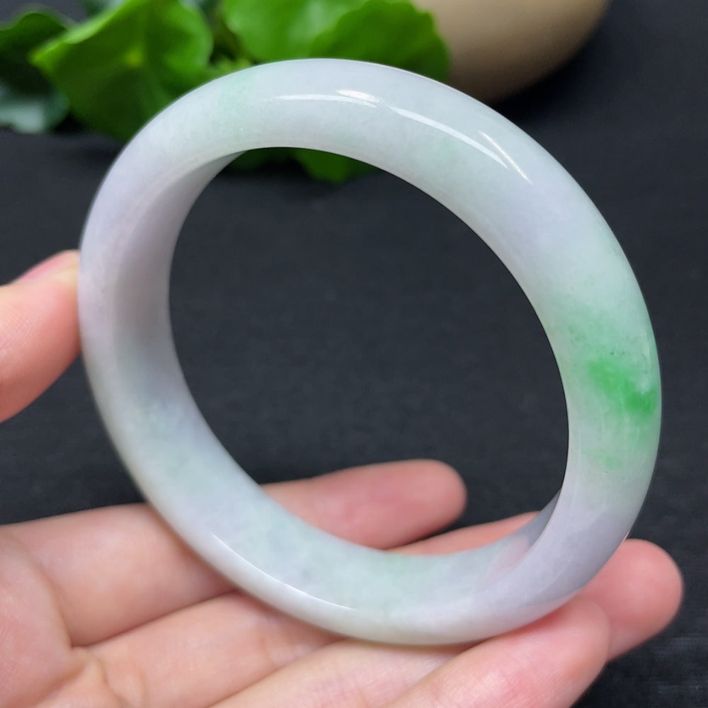 Jadeite Round Bangle Total Weight Approx. 55.89g Size 57.1