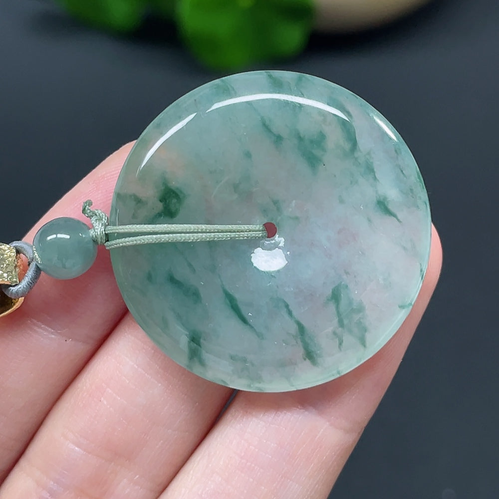 Jadeite Safety Buckle Pendant Non-Gold Accessory