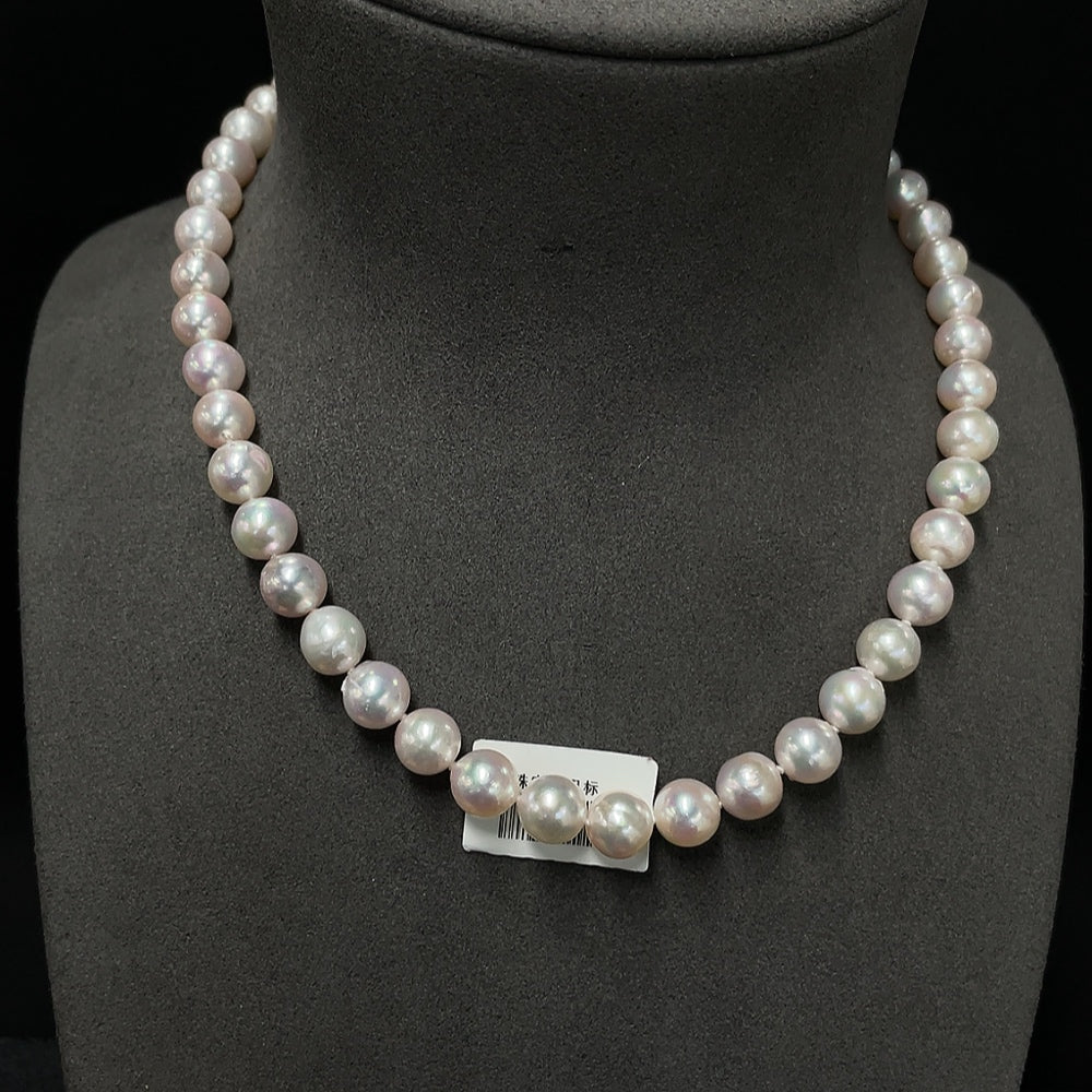 Seawater pearl necklace non-gold setting total weight about 44.27g size about 8.6mm