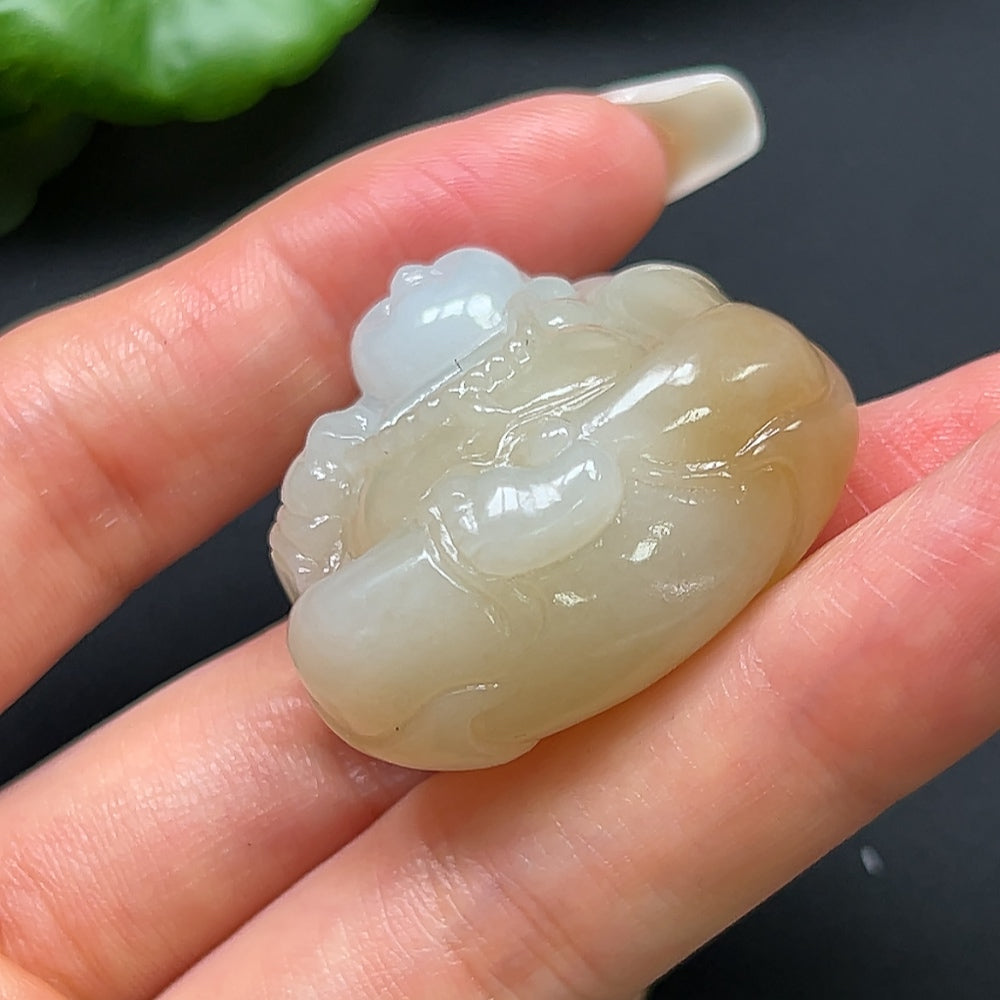 Hetian Jade Buddha pendant necklace featuring a carved jade Buddha charm on a delicate chain