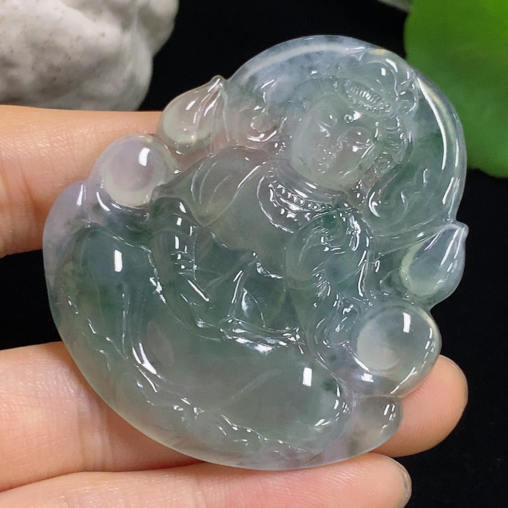 Jadeite Guanyin Pendant