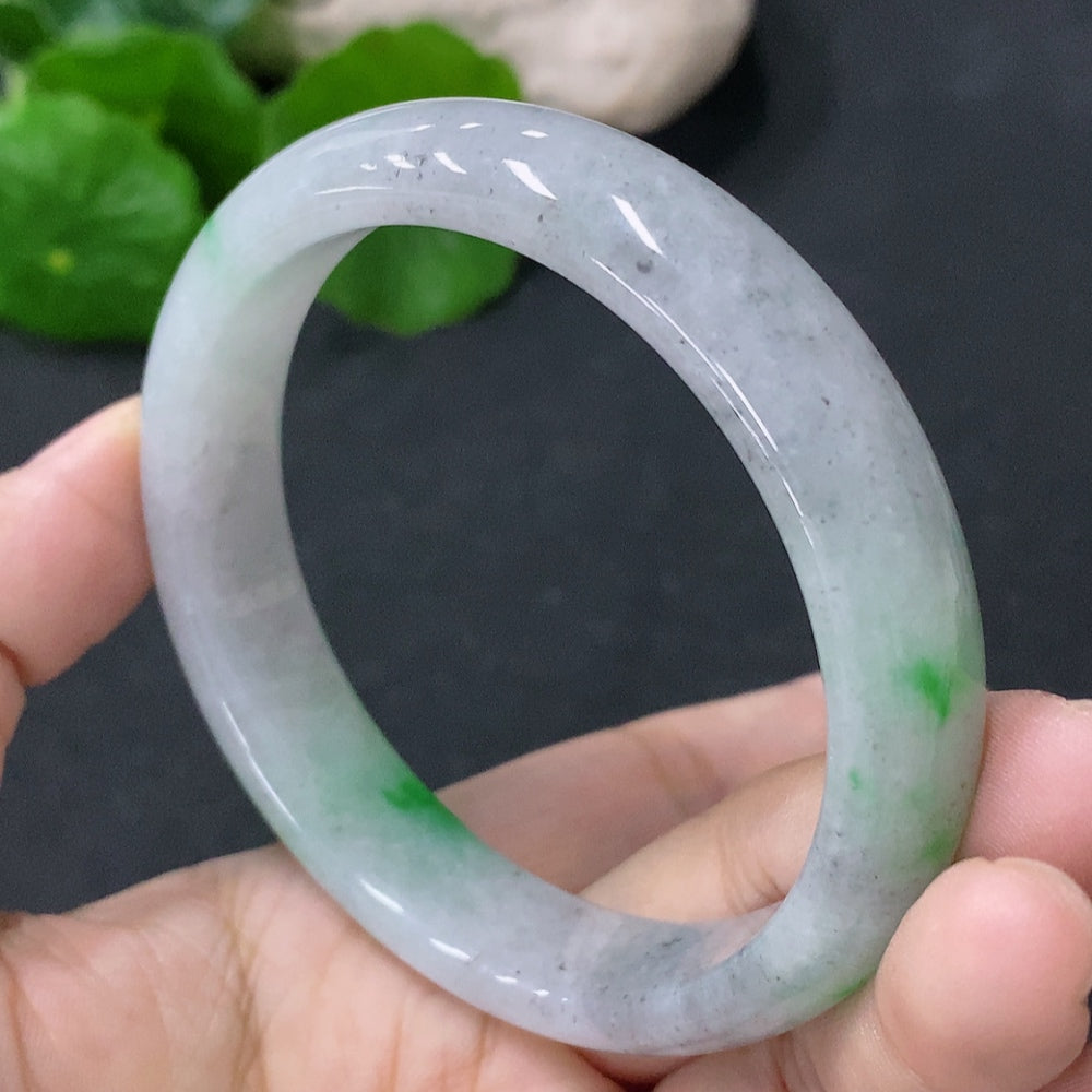 Jadeite Round Bangle Size 55mm Total Weight Approximately 46.56g