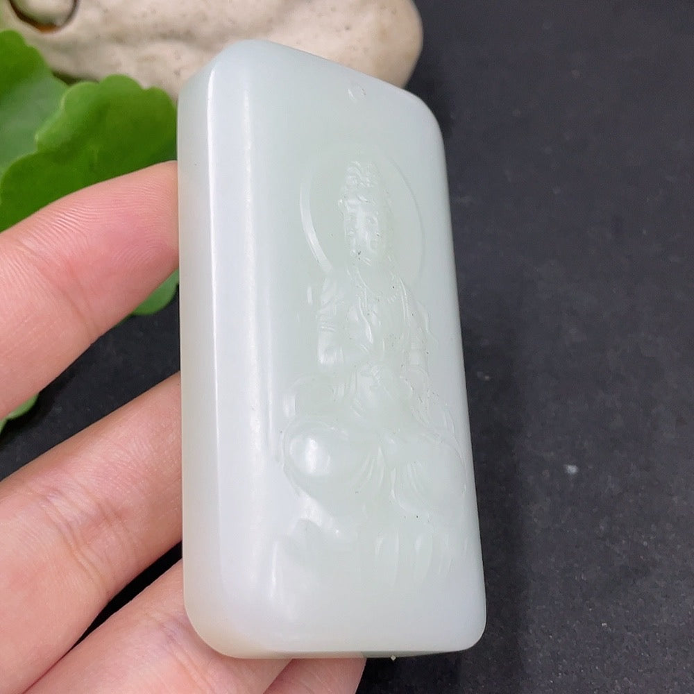 Hetian Jade Pendant Guanyin Total Weight Approx. 83.2g